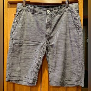 Mens gray/navy shorts, size 34